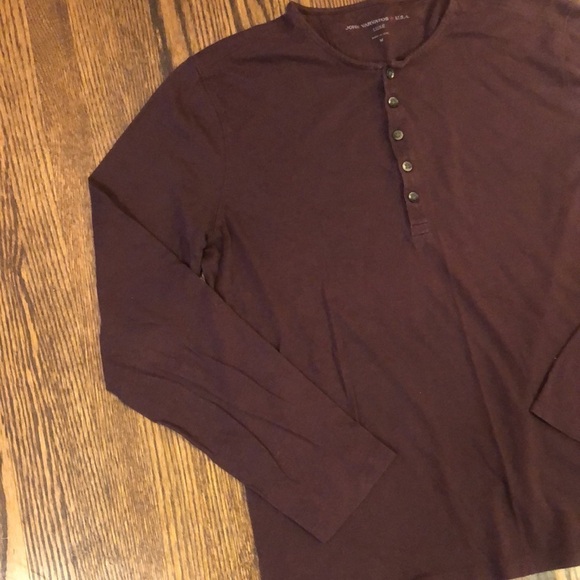 John Varvatos Long Sleeve Henley Shirt - Picture 2 of 6